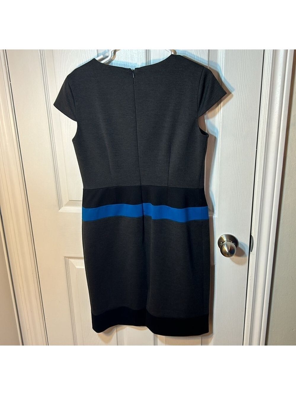 Anne Klein colour block cap sleeve midi career dress Size 8 - Picture 7 of 9